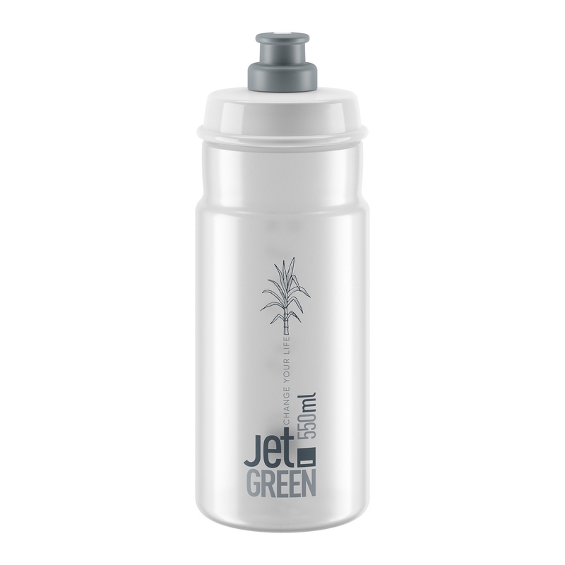 Jet Green Wasserflasche 550 ml Transparent/Grau