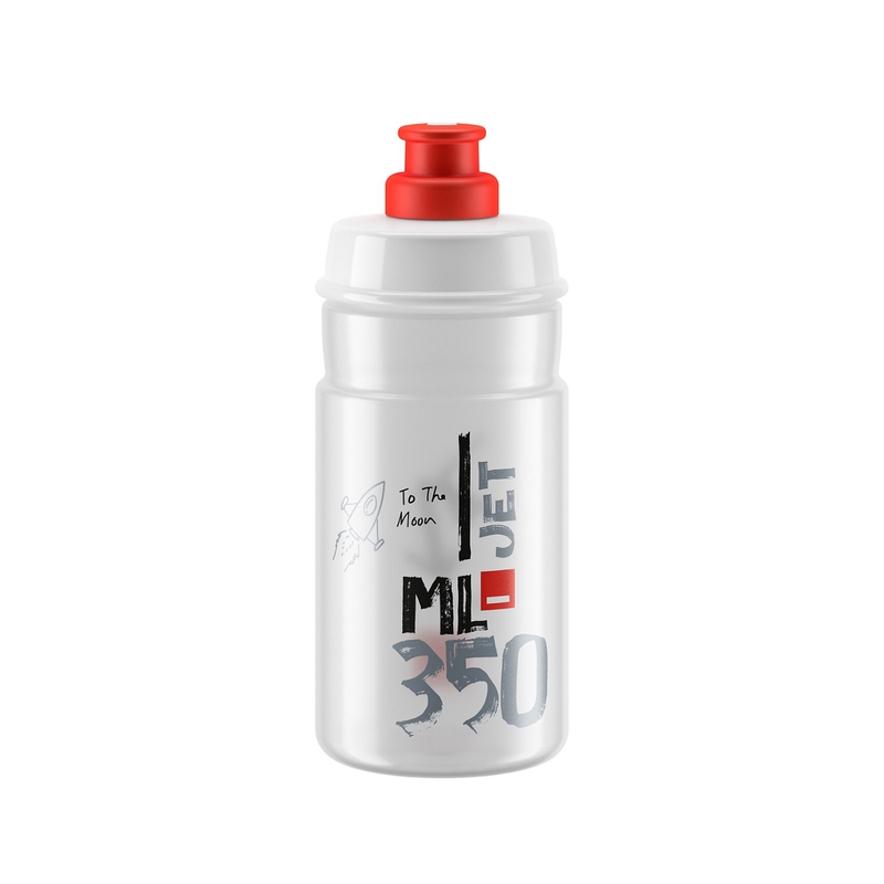 Garrafa Jet 350ml Transparente/Vermelho