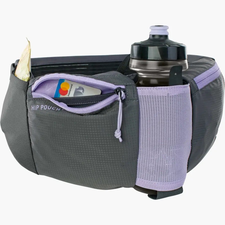 Hip Pouch Pro Marsupio 1L + 0.55L Water Bottle Black/Purple #2