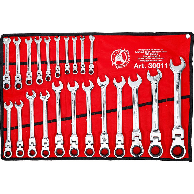 Jeu de 22 Clés Comb.Ratch.C/Joint 6-32 Mm - Code BGS30011