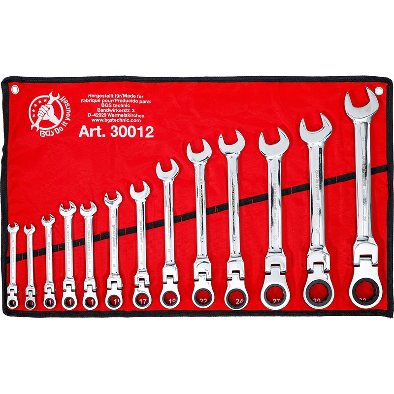 Jeu de 13 Pcs.Clés Comb.Ratch.C/Joint 8-32 Mm - Code BGS30012