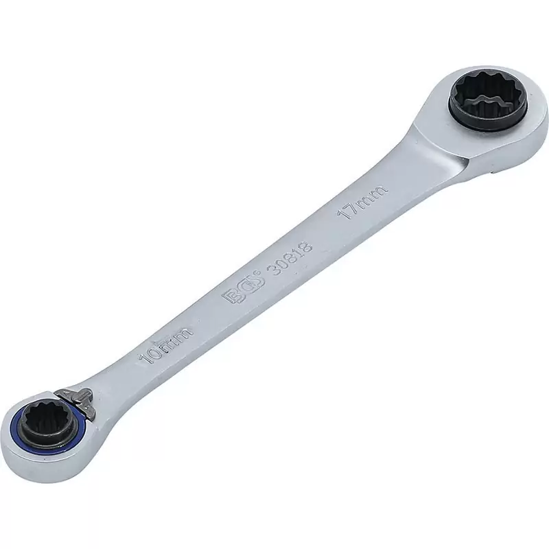 Double Ratchet Wrench Polig.10X12-14X17Mm - Code BGS30818 - image