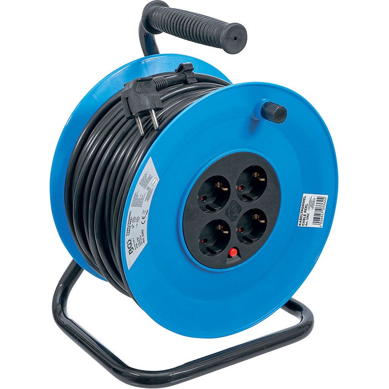 Electric Extension Cable with Reel, 50M - Code BGS3362