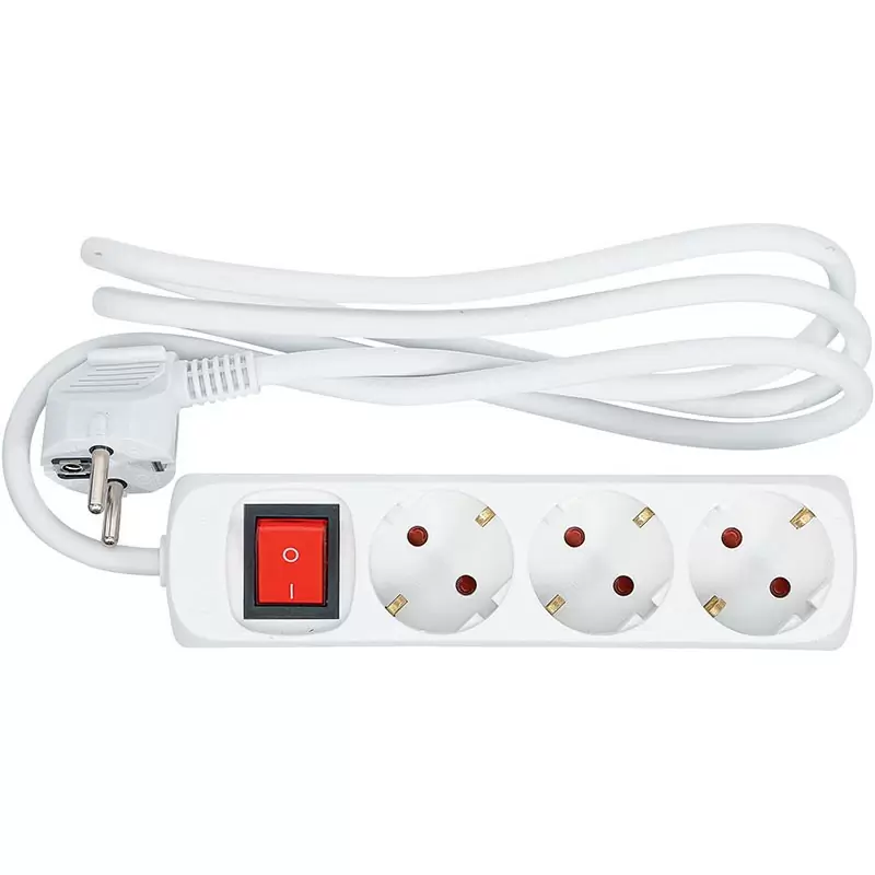 Multiple socket with switch, IP 20, 3 sockets - Code BGS3371 #1