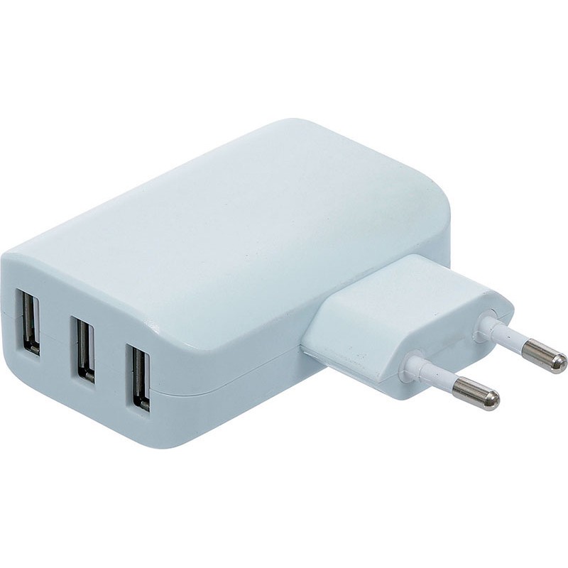 Cargador USB Universal, 3 Puertos - Código BGS3377