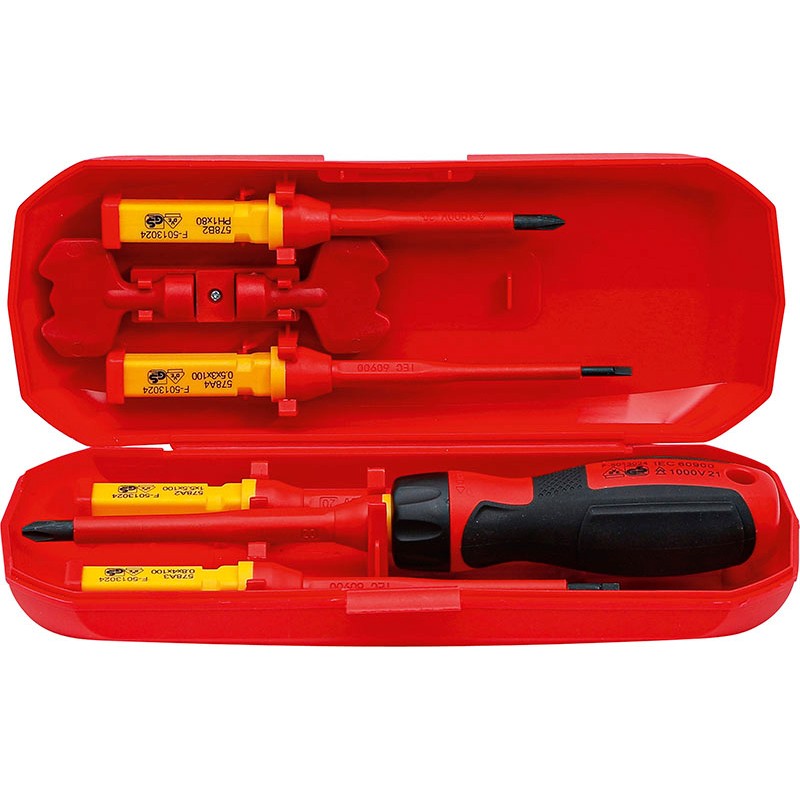 Set of 8 Pcs, Vde Insulated Screwdrivers, W/Internal Blades. - Code BGS35813