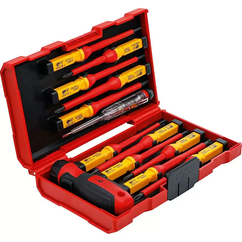 Set of 13 Pcs, Vde Insulated Screwdrivers, C/Interchangeable Blades - Code BGS35814 #6