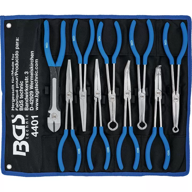 Set of 9 pieces, XL pliers, for long and flat connections and for candles - Code BGS4401 - image