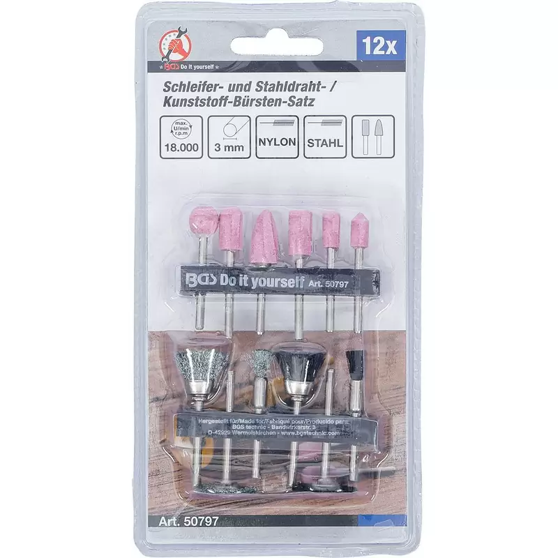 Set 12 Pcs Precision Accessories, Sanders and Brushes - Code BGS50797 #4
