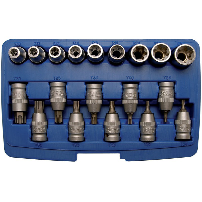 Boîte à douilles Torx 19 pièces. Assortiment - Code BGS5100