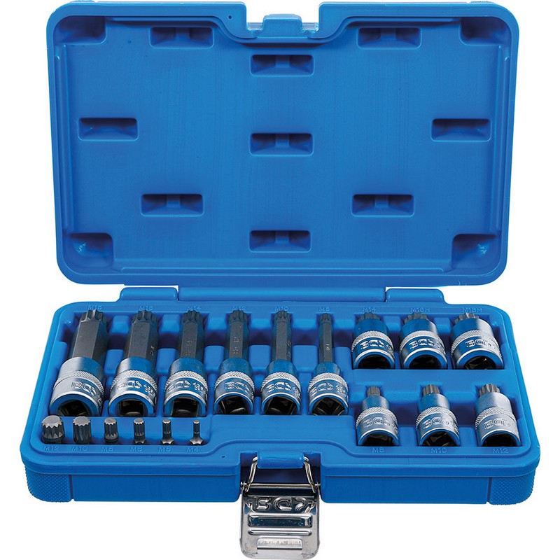 Set 18 Pcs, Socket Keys. Connection 1/4Ö AND 1/2Ö,Xzn - Code BGS5172