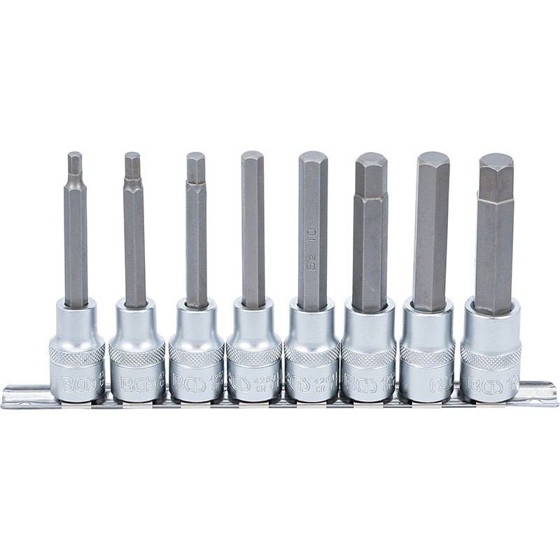 Set 8-tlg., Kap. A-Buss.,Att 1/2Ö,Hex.Male 5-13 mm – Code BGS5176