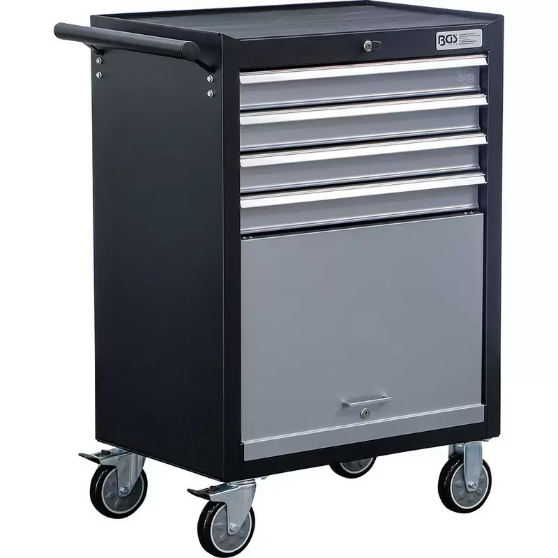 Tool trolley, 4 drawers + 1 compartment, empty - Code BGS6070 - image