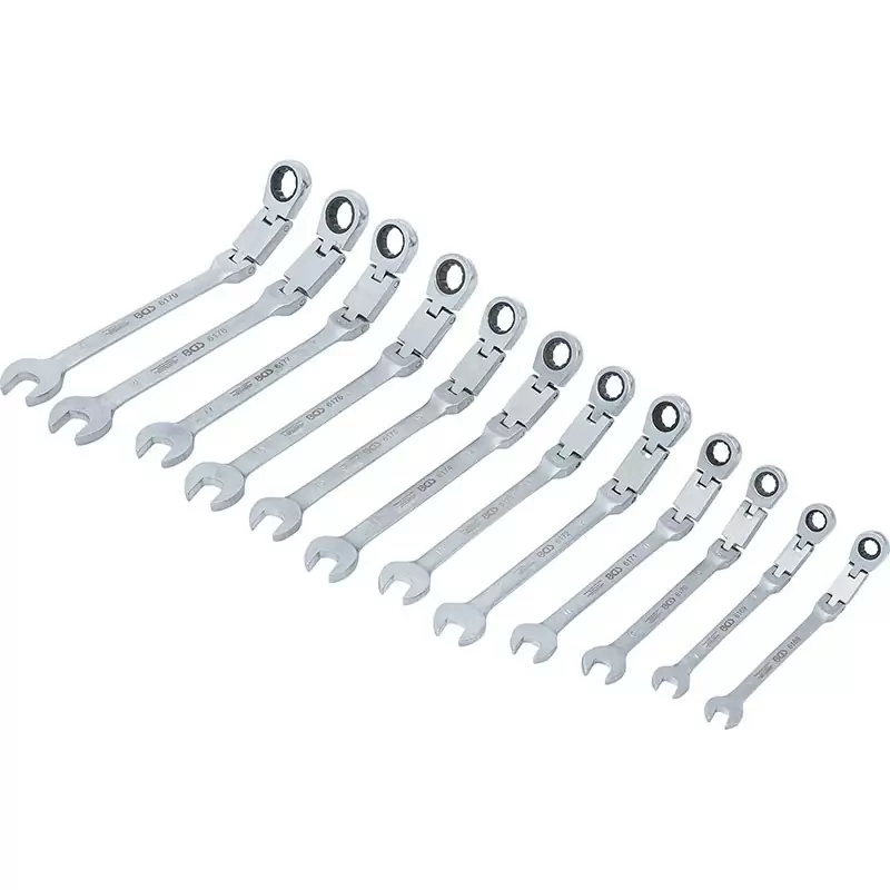 Set of 12 Combination Wrenches with Double Joint, 8-19mm - Code BGS6180 #1