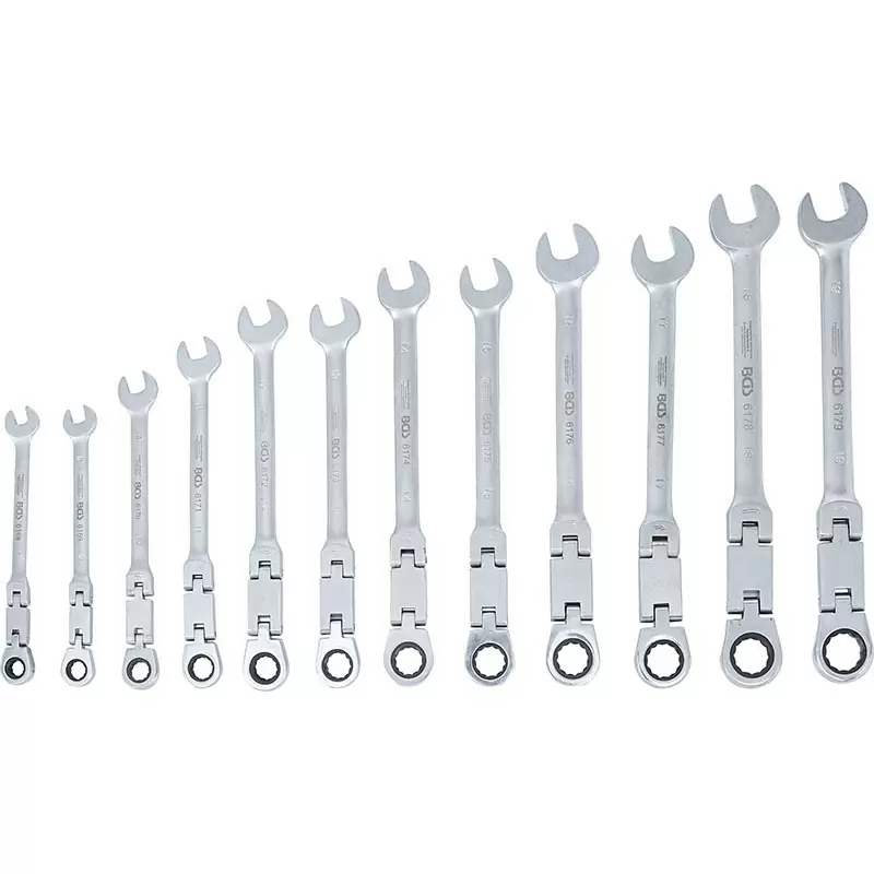 Set of 12 Combination Wrenches with Double Joint, 8-19mm - Code BGS6180 #6