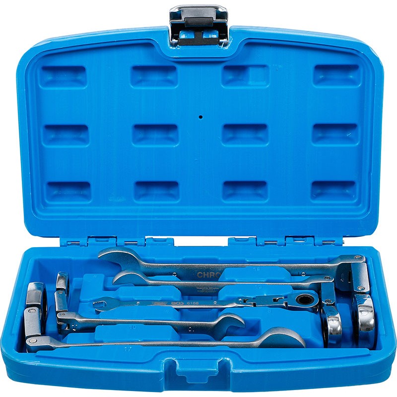 Set of 5 Combination Wrenches with Double Joint, 8-19mm - Code BGS6181