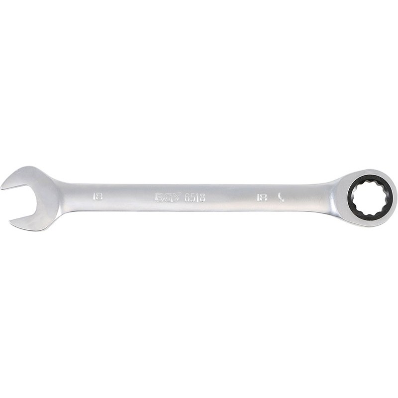 Llave De Trinquete Poligonal Satinada 18mm L.235 - Código BGS6518