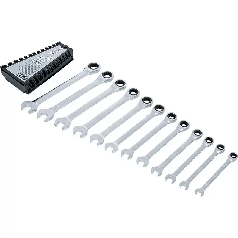 Set 12 Pcs, Combination Ratchet Wrenches, 8-19 Mm - Code BGS6544 - image