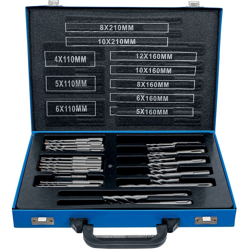 Set 56 Pz,Punte Da Trapano,C/Attacco Sds,Al Carburo,4-12 Mm - Codice BGS7894