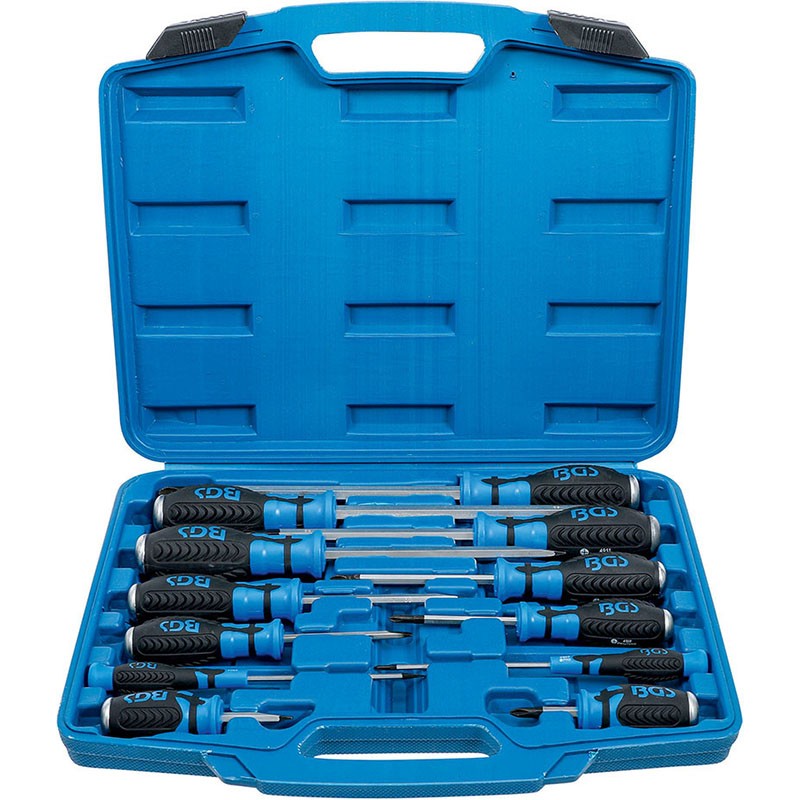 Set 12 Pezzi,Cacciaviti Con Quadro Femmina 1/4÷ - Codice BGS7896