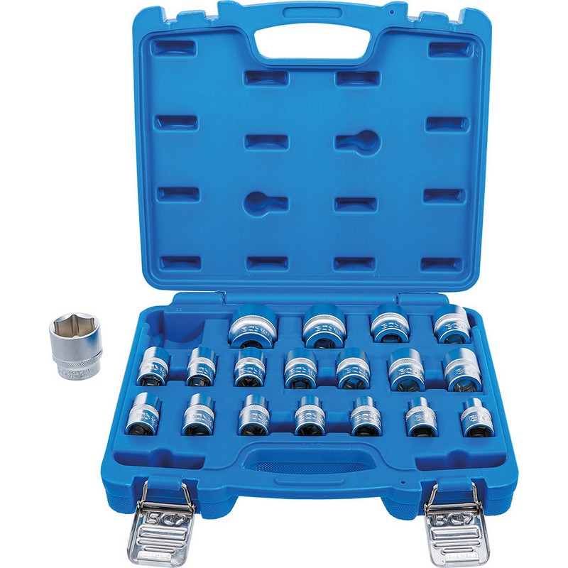 Set 19 Pcs, Sockets, Hexagons, 1/2