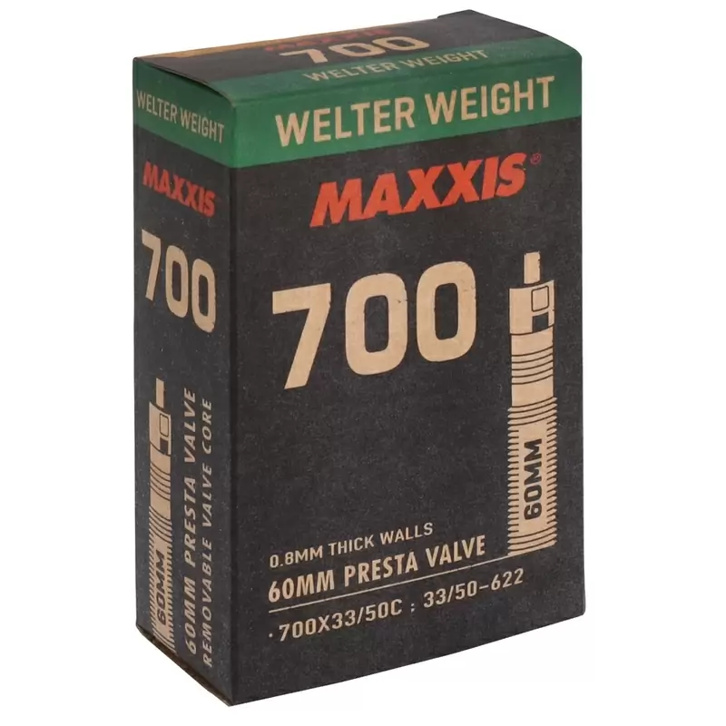 Frühes Rohr 700x3-50 Presta-Ventil 60 mm abnehmbares Weltergewicht - image