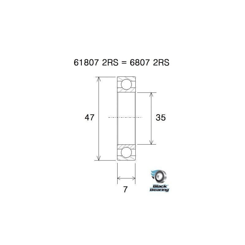 Lager B3 35x47x7mm 6807-2RS