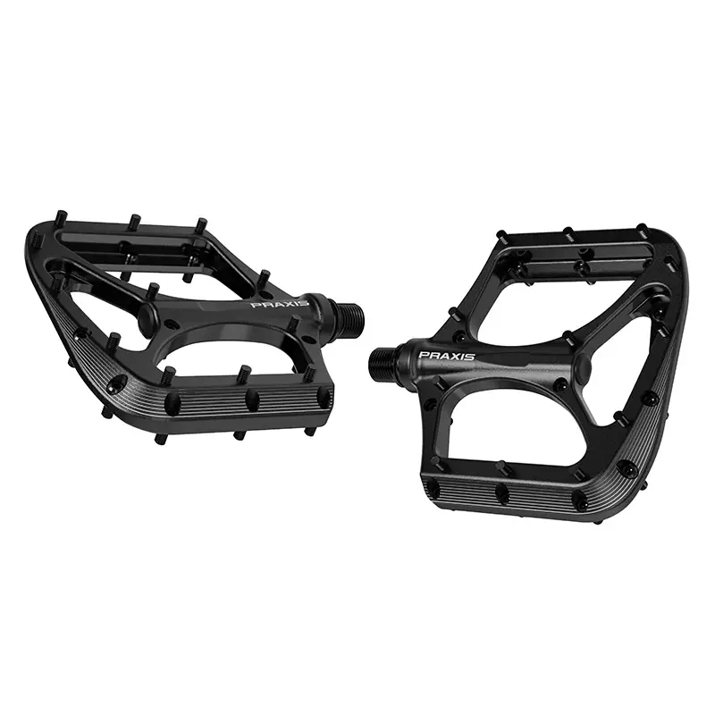 Flache Podium-Pedale aus schwarzem Aluminium. - image