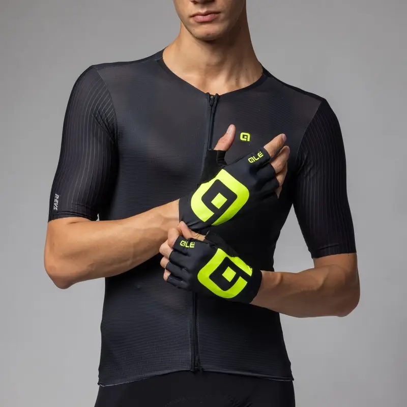 Guanti Strada Air Nero/Giallo Fluo Taglia XXS #2
