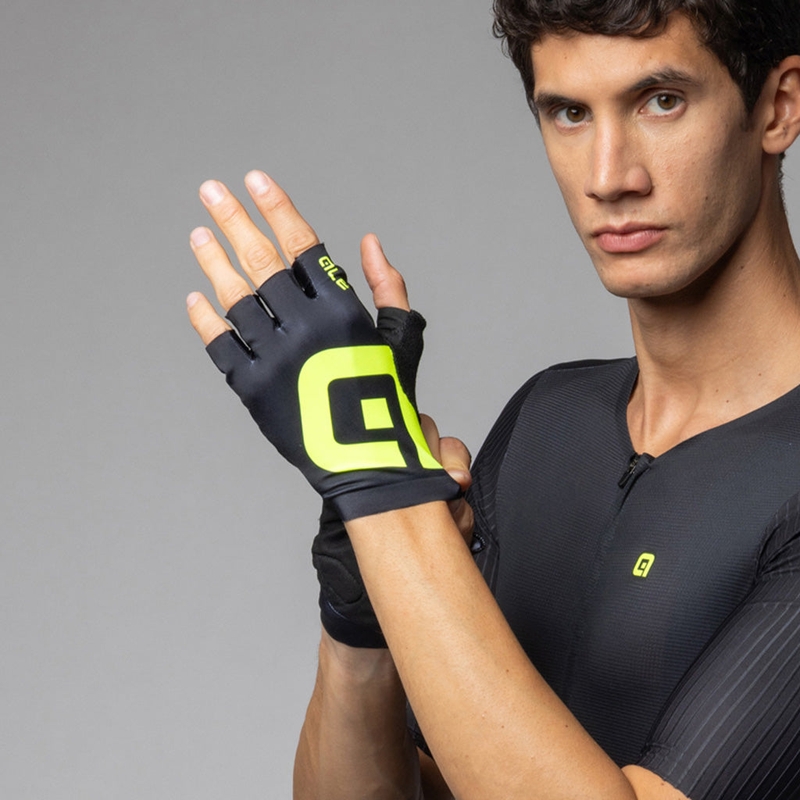 Guanti Strada Air Nero/Giallo Fluo Taglia XXL