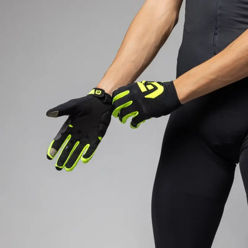 Guanti MTB Fango Nero/Giallo Taglia S #1