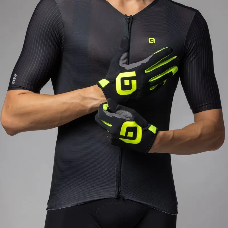 Guanti MTB Fango Nero/Giallo Taglia S #2