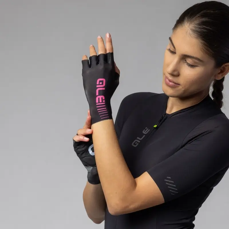 Guanti Strada Sunselect Nero/Rosa Fluo Taglia XXS - image