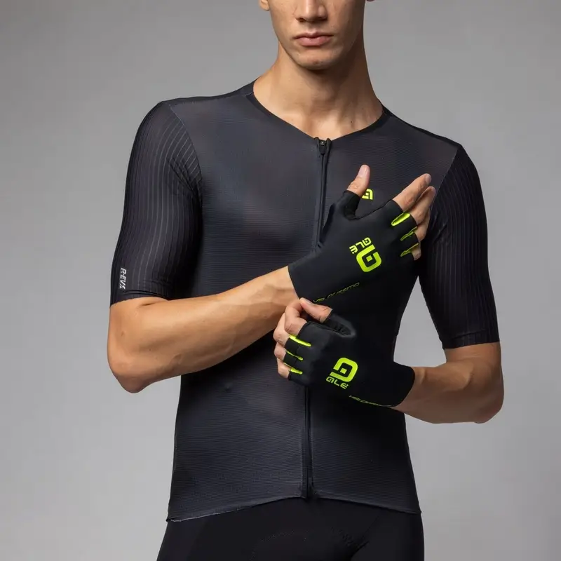 Guanti Strada Velocissimo Nero/Giallo Fluo Taglia XS #2