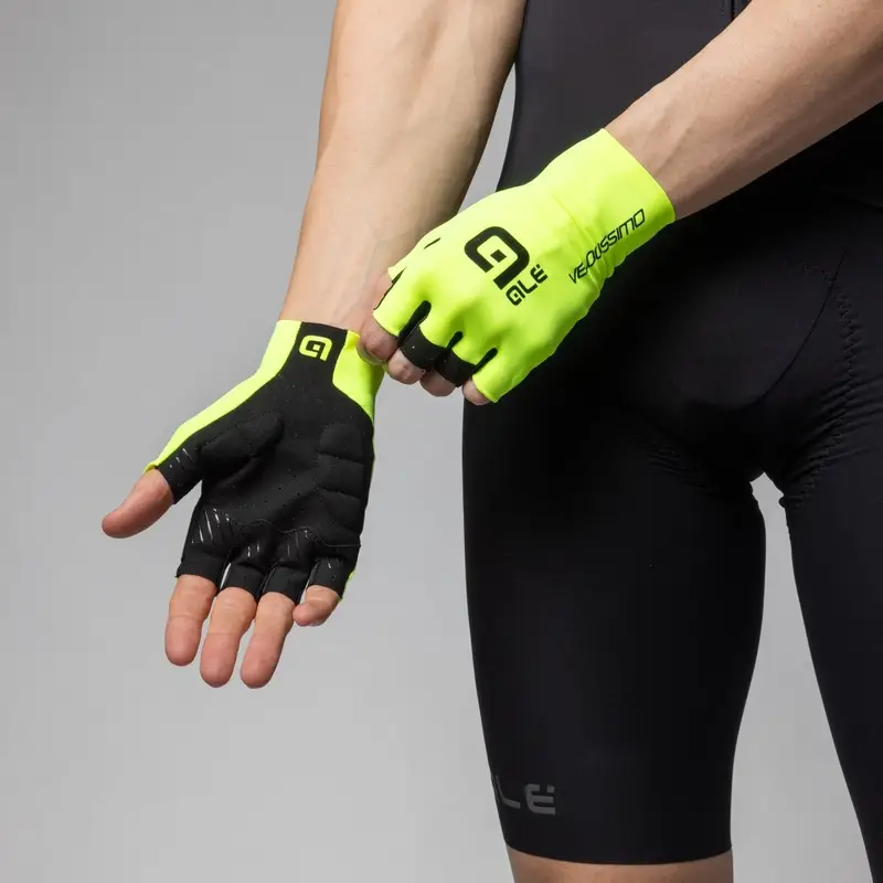 Guanti Strada Velocissimo Giallo Fluo/Nero Taglia XS #1