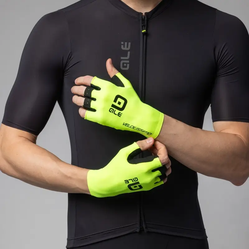 Guanti Strada Velocissimo Giallo Fluo/Nero Taglia XS #2