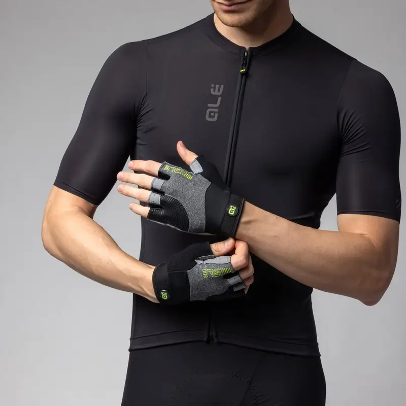Guanti Strada Comfort Grigio/Giallo Fluo Taglia XS #1