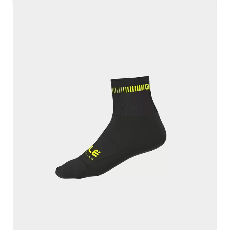 Calze Estive Q-Skin 12cm Logo Nero/Giallo Fluo Taglia S (36-39) - image