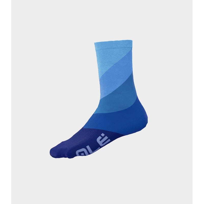Calze Estive Q-Skin 16cm Diagonal Blu Taglia L (44-47)