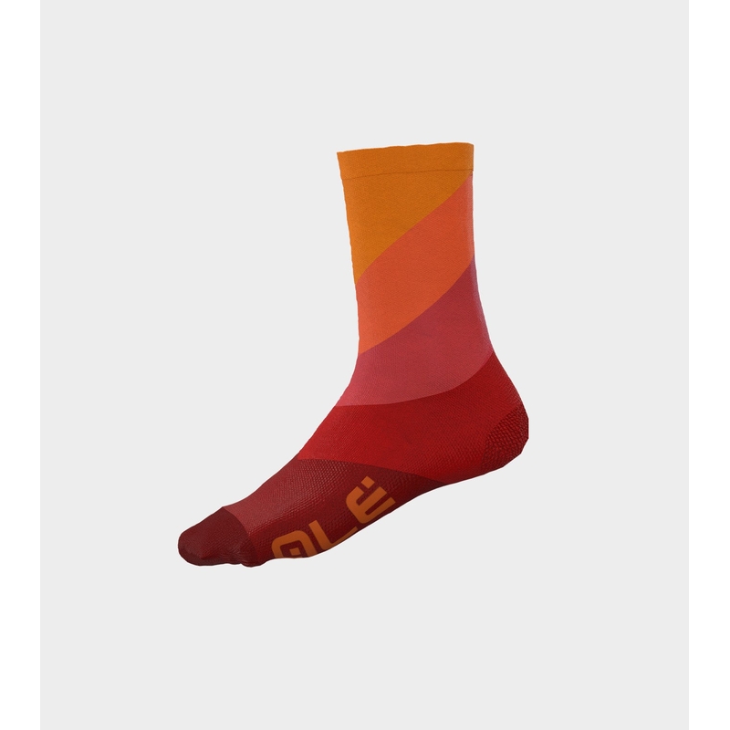 Calze Estive Q-Skin 16cm Diagonal Rosso Taglia L (44-47)