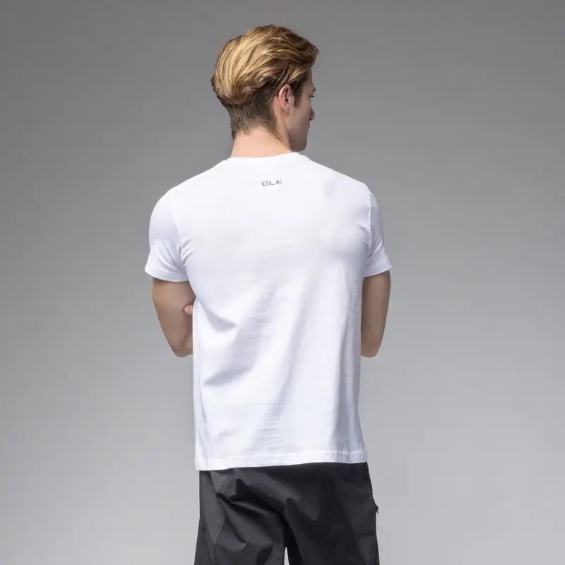 Weißes T-Shirt mit schwarzem Logo Größe S #1