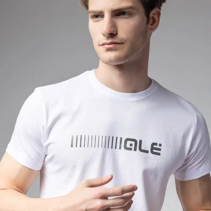 Weißes T-Shirt mit schwarzem Logo Größe M #2