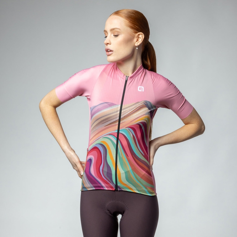 Rainbow PR-E Kurzarm Trikot Damen Rosa Größe XXS