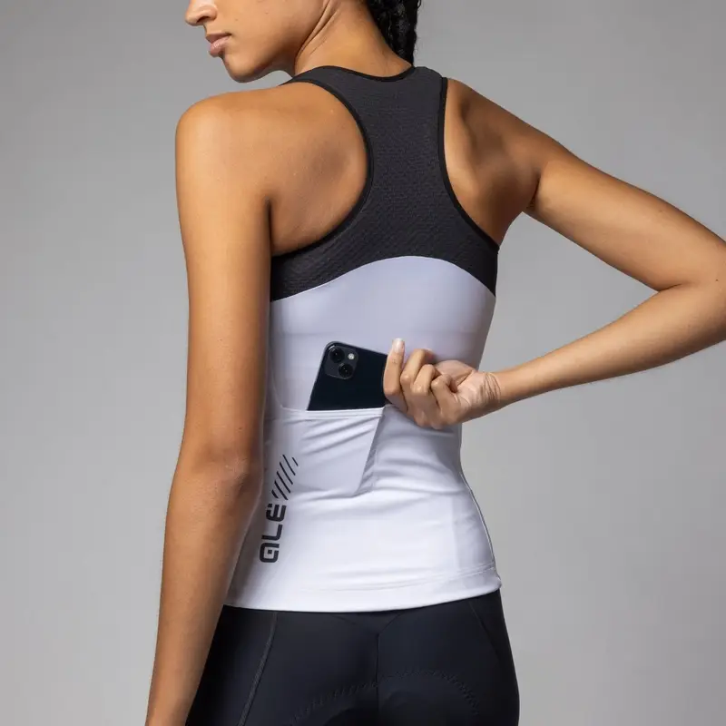 Maglia Smanicata Color Block Pragma Donna Bianco Taglia XXS #4
