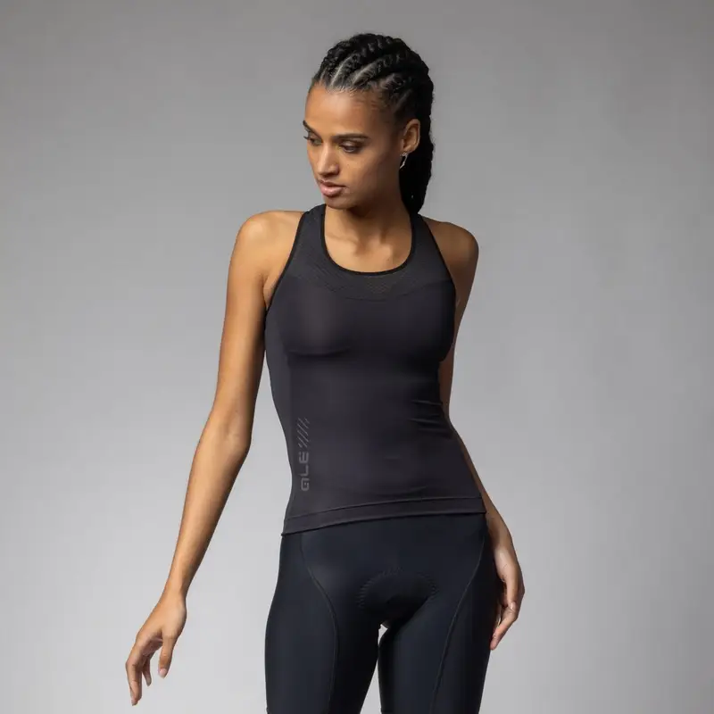 Maglia Smanicata Color Block Pragma Donna Nero Taglia XXS - image