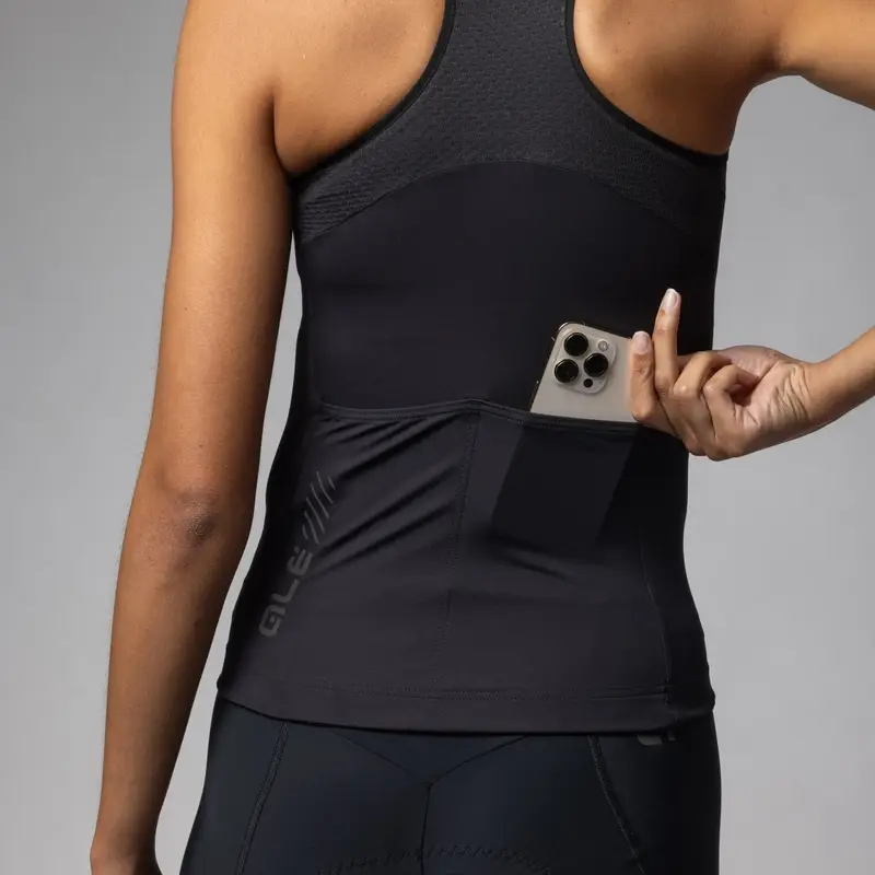 Maglia Smanicata Color Block Pragma Donna Nero Taglia XXS #4