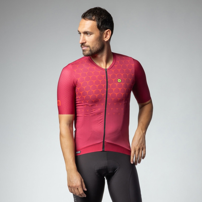 Jersey de Manga Corta Quick R-EV1 Borgoña Talla XXXL