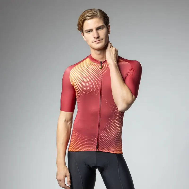 Maglia A Maniche Corte Optical Pragma Bordeaux Taglia XXS - image