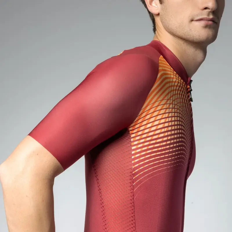 Maglia A Maniche Corte Optical Pragma Bordeaux Taglia XXS #3