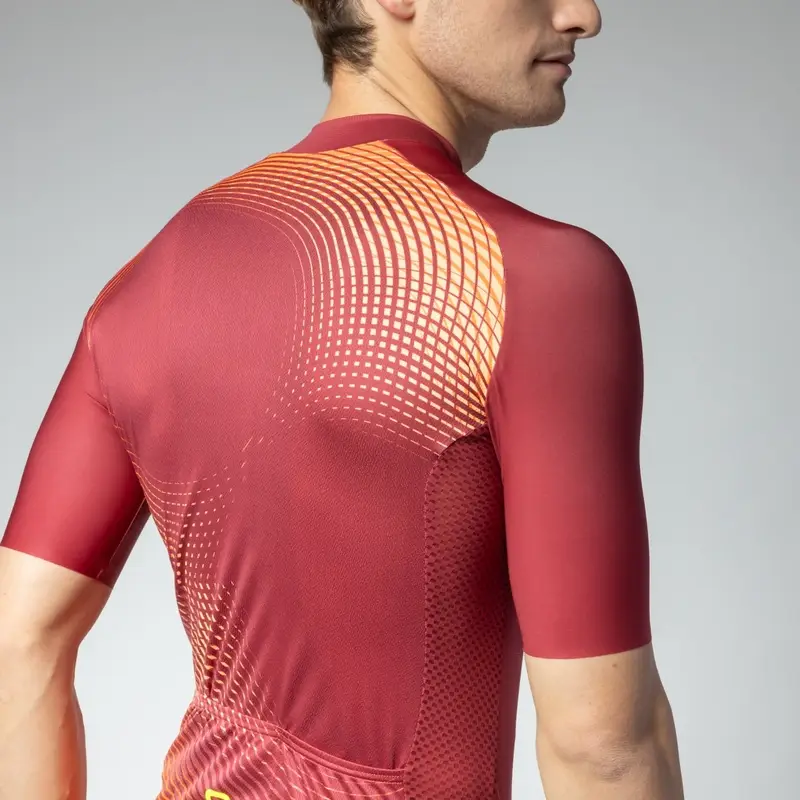 Maglia A Maniche Corte Optical Pragma Bordeaux Taglia XXS #5
